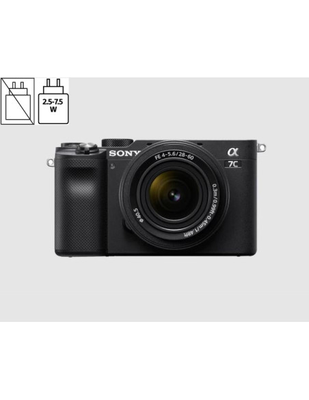 SONY ALPHA ILCE7C BODY 242MP 4K HDRSEL 2860 BLACK